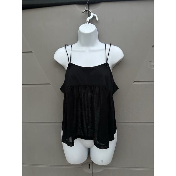 Free People Movement Black Catch Me Drift Tank Top XS Small Semi Sheer OB126447 - Picture 2 of 16